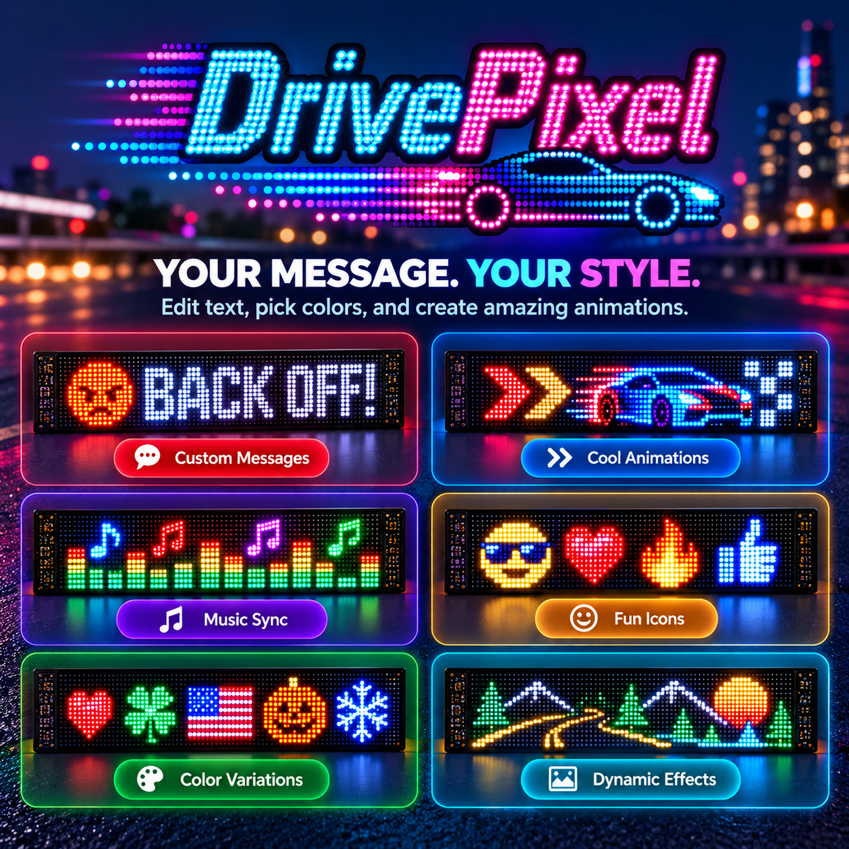 DrivePixel™ Funny Car LED Display